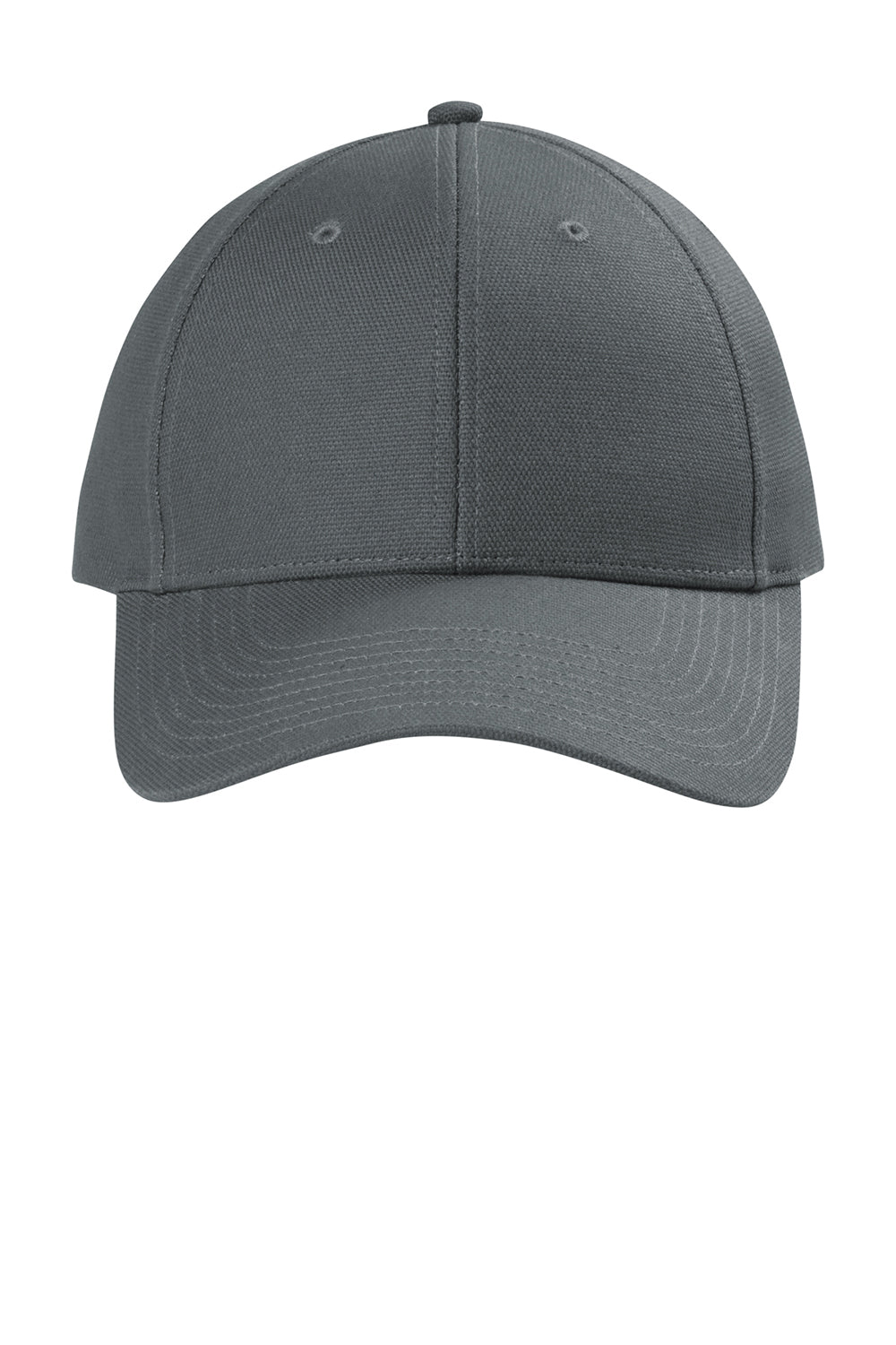 CornerStone CS810 Mens Moisture Wicking Canvas Adjustable Hat Charcoal Grey Flat Front