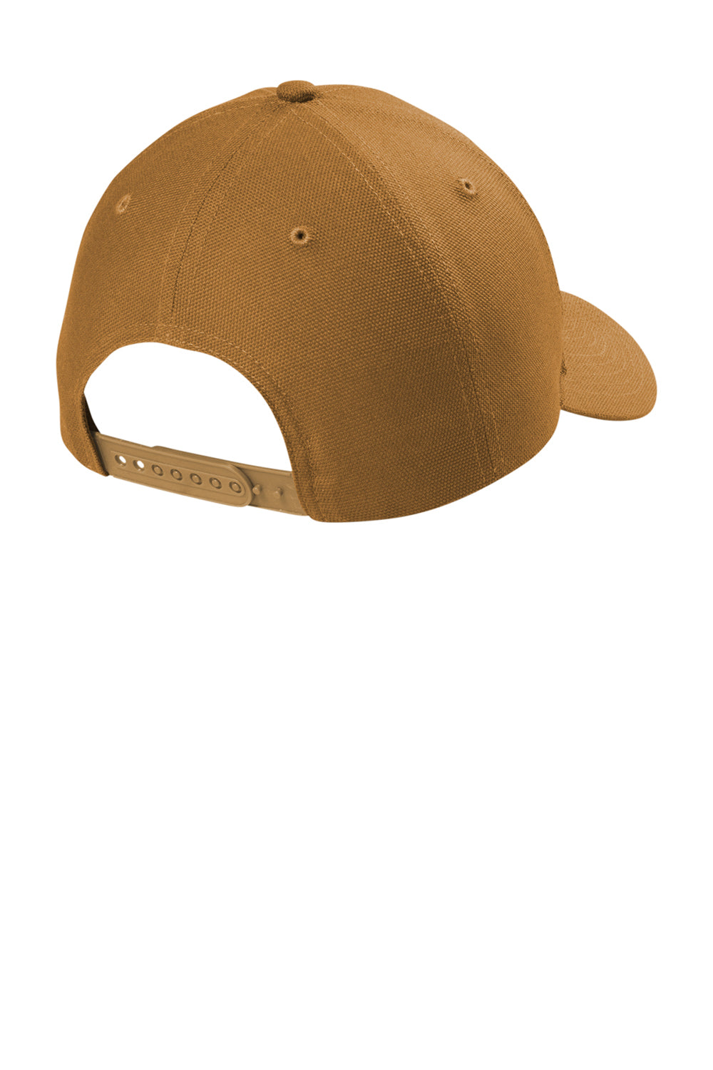 CornerStone CS810 Mens Moisture Wicking Canvas Adjustable Hat Duck Brown Flat Back