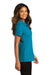 Port Authority LK810 Womens React SuperPro Snag Resistant Short Sleeve Polo Shirt Parcel Blue Model Side