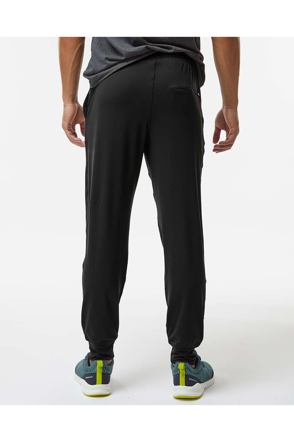 Holloway 222599 Mens Eco Revive Ventura Jogger Sweatpants w/ Pockets Black Model Back