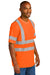 CornerStone CS202 Mens ANSI 107 Class 3 Moisture Wicking Short Sleeve Crewneck T-Shirt w/ Pocket Safety Orange Model 3q