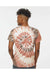 Dyenomite 200MS Mens Spiral Tie Dyed Short Sleeve Crewneck T-Shirt Sequoia Model Back