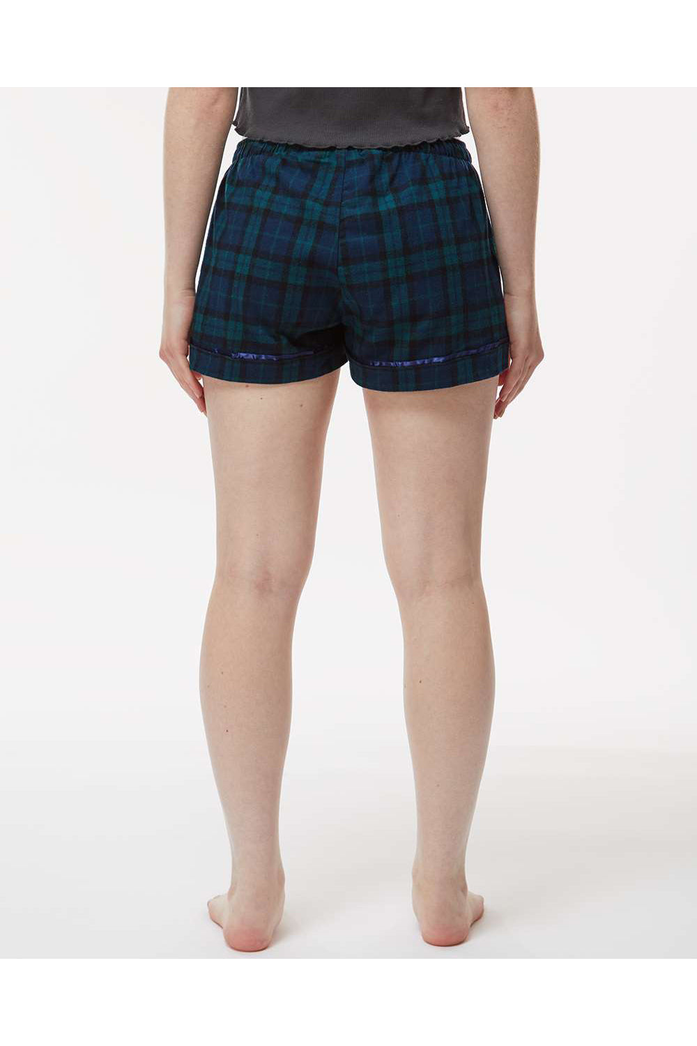 Boxercraft BW6501 Womens Flannel Shorts Scottish Tartan Model Back