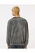 Dyenomite 845MW Mens Premium Fleece Mineral Wash Crewneck Sweatshirt Grey Mineral Wash Model Back