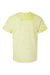 Dyenomite 200CR Mens Crystal Tie Dyed Short Sleeve Crewneck T-Shirt Citron Flat Back