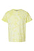 Dyenomite 200CR Mens Crystal Tie Dyed Short Sleeve Crewneck T-Shirt Citron Flat Front