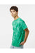 Dyenomite 200CR Mens Crystal Tie Dyed Short Sleeve Crewneck T-Shirt Emerald Model Side