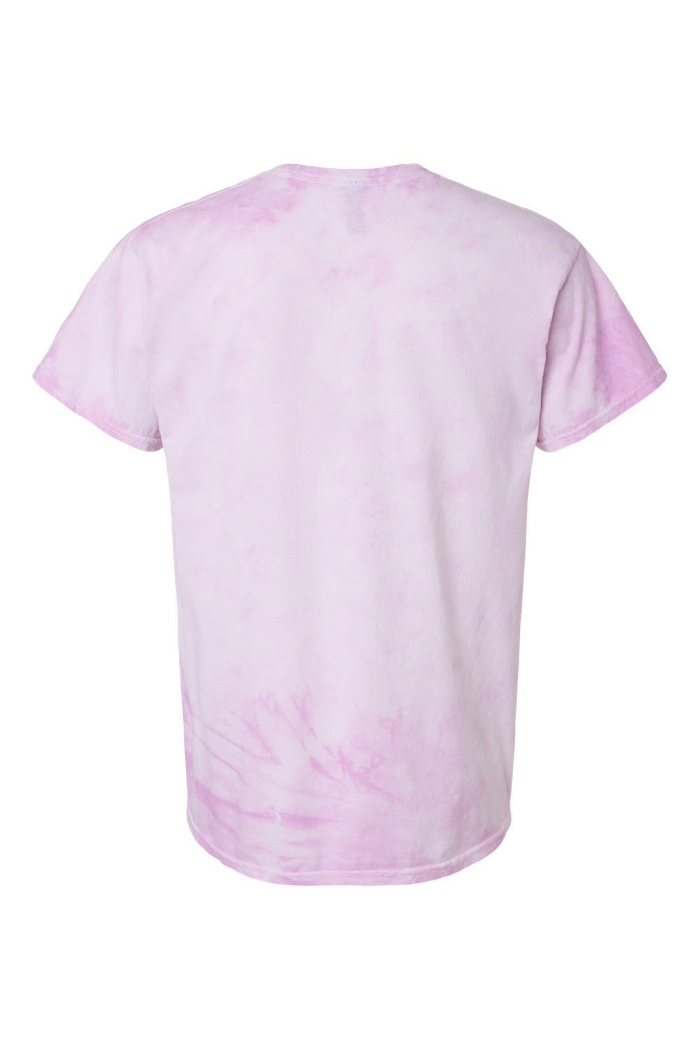 Dyenomite 200CR Mens Crystal Tie Dyed Short Sleeve Crewneck T-Shirt Lilac Flat Back