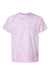 Dyenomite 200CR Mens Crystal Tie Dyed Short Sleeve Crewneck T-Shirt Lilac Flat Front