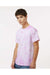 Dyenomite 200CR Mens Crystal Tie Dyed Short Sleeve Crewneck T-Shirt Lilac Model Side