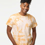 Dyenomite Mens Crystal Tie Dyed Short Sleeve Crewneck T-Shirt - Tangerine - NEW