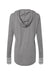 MV Sport W19439 Womens Heathered Jersey Hooded T-Shirt Hoodie Graphite Grey Flat Back
