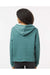 MV Sport W23101 Womens Angel Fleece Crop Hooded Sweatshirt Hoodie Mallard Green Model Back