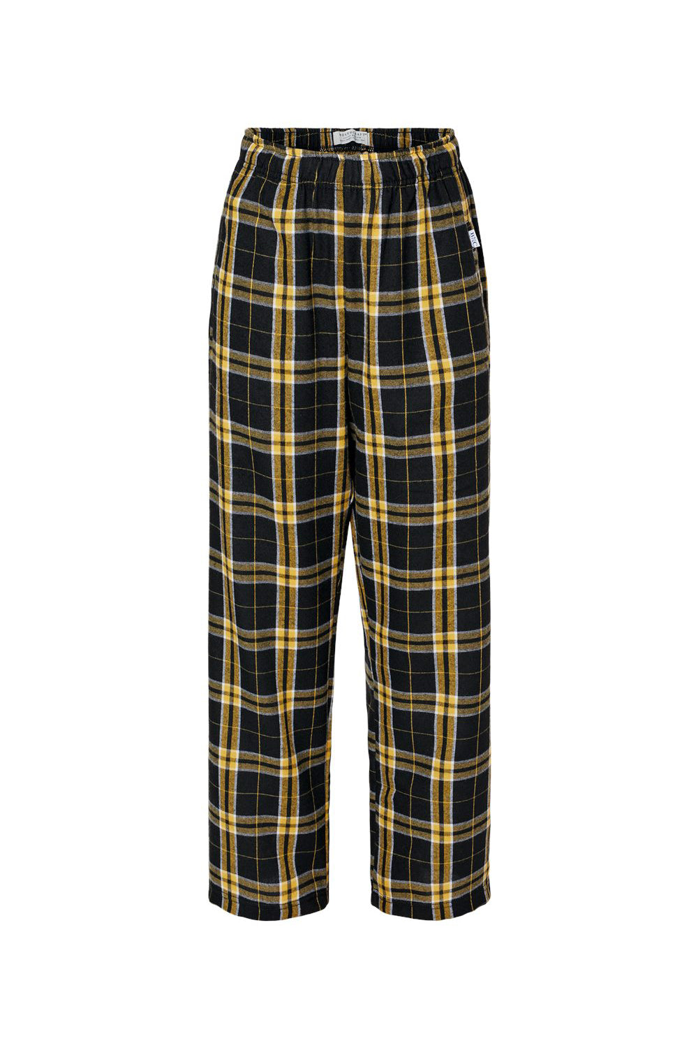 Boxercraft BY6624 Youth Flannel Pants Black/Gold Flat Front