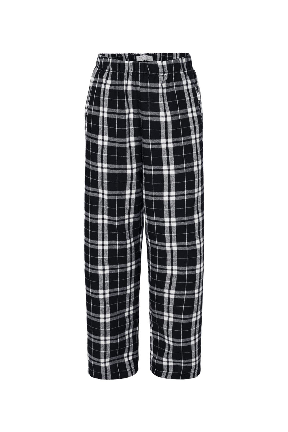 Boxercraft BY6624 Youth Flannel Pants Black/White Flat Front