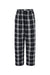 Boxercraft BY6624 Youth Flannel Pants Black/White Flat Front