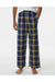 Boxercraft BY6624 Youth Flannel Pants Navy Blue/Gold Model Front