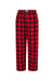 Boxercraft BY6624 Youth Flannel Pants Red/Black Buffalo Flat Front