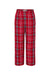 Boxercraft BY6624 Youth Flannel Pants Red/White Flat Front