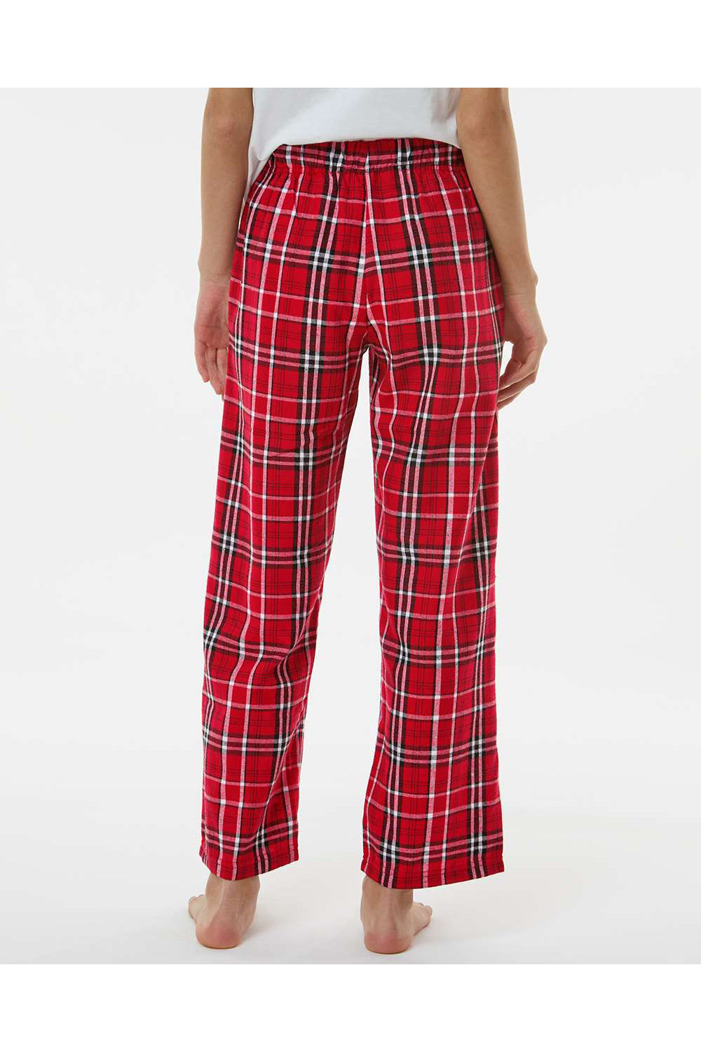 Boxercraft BY6624 Youth Flannel Pants Red/White Model Back