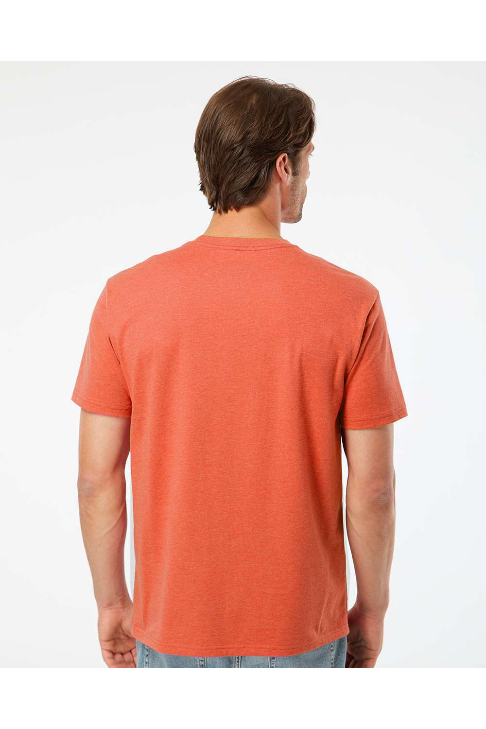 Kastlfel 2010 Mens RecycledSoft Short Sleve Crewneck T-Shirt Orange Model Back