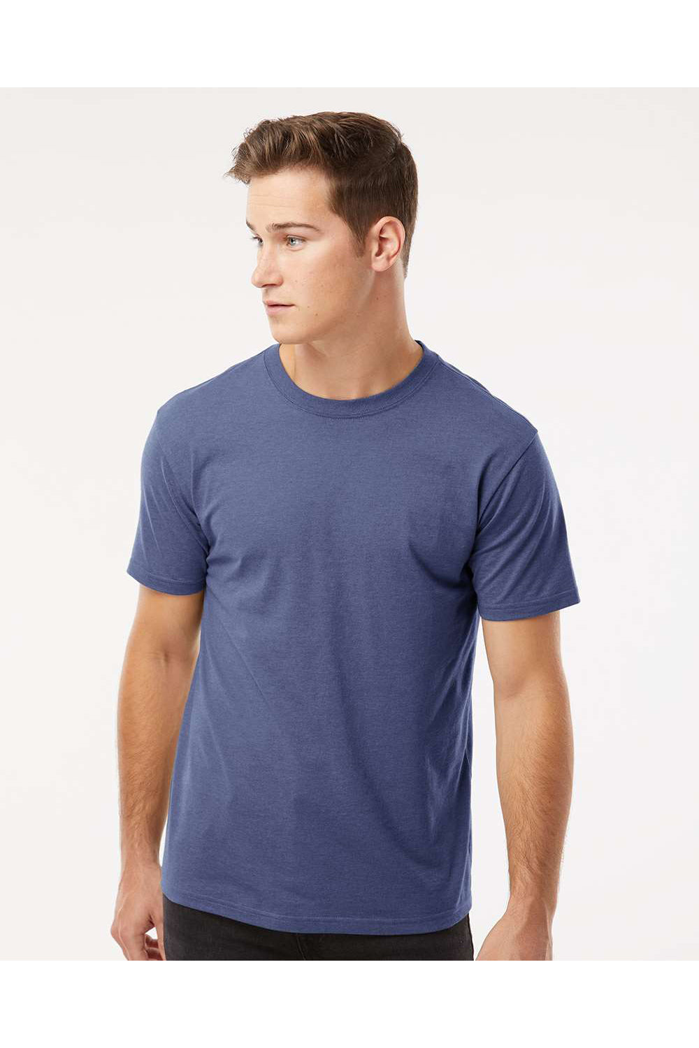 Kastlfel 2010 Mens RecycledSoft Short Sleve Crewneck T-Shirt Vintage Royal Blue Model Front