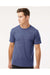 Kastlfel 2010 Mens RecycledSoft Short Sleve Crewneck T-Shirt Vintage Royal Blue Model Front