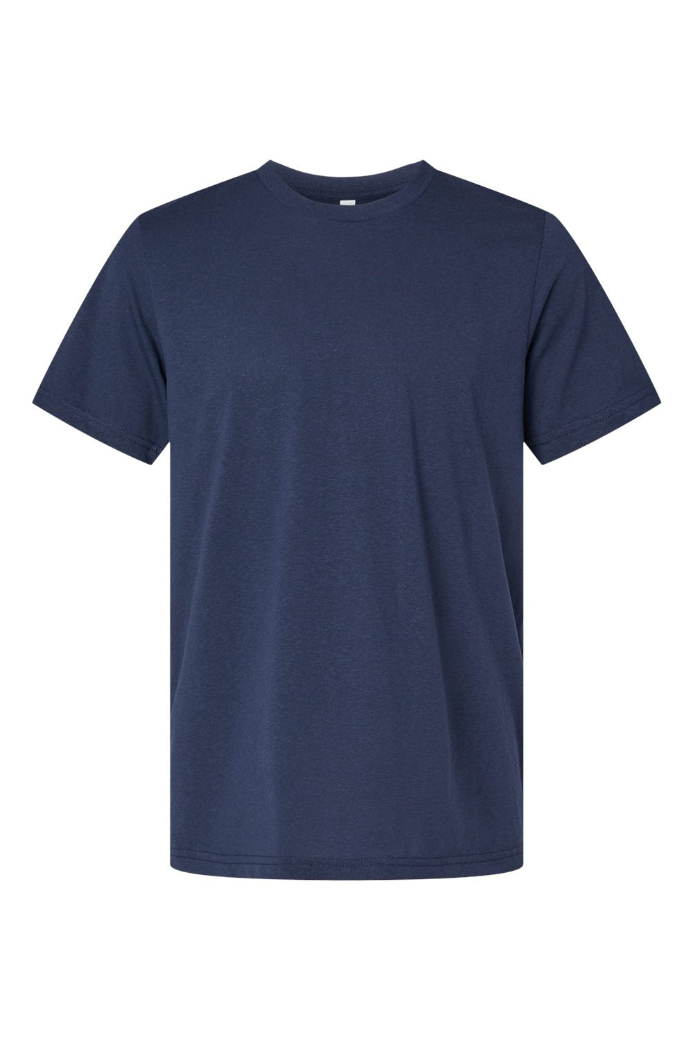 Bella + Canvas 3001ECO Mens EcoMax Short Sleeve Crewneck T-Shirt Navy Blue Flat Front