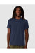 Bella + Canvas 3001ECO Mens EcoMax Short Sleeve Crewneck T-Shirt Navy Blue Model Front