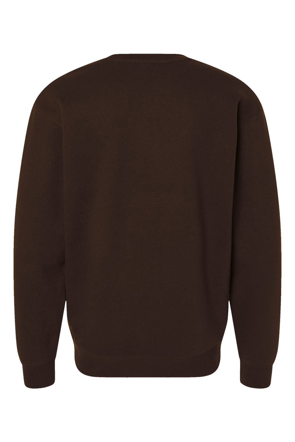 Independent Trading Co. IND3000 Mens Crewneck Sweatshirt Brown Flat Back