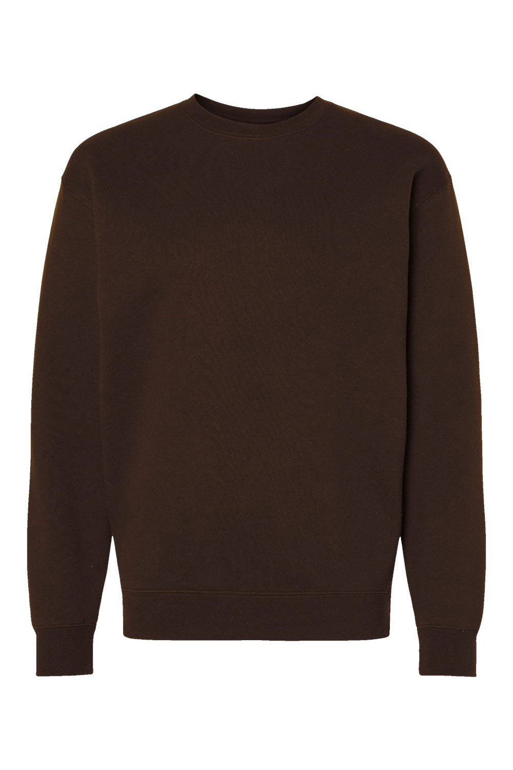 Independent Trading Co. IND3000 Mens Crewneck Sweatshirt Brown Flat Front