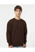 Independent Trading Co. IND3000 Mens Crewneck Sweatshirt Brown Model Front