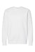 Independent Trading Co. IND3000 Mens Crewneck Sweatshirt White Flat Front