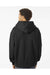Independent Trading Co. IND280SL Mens Avenue Hooded Sweatshirt Hoodie Black Model Back