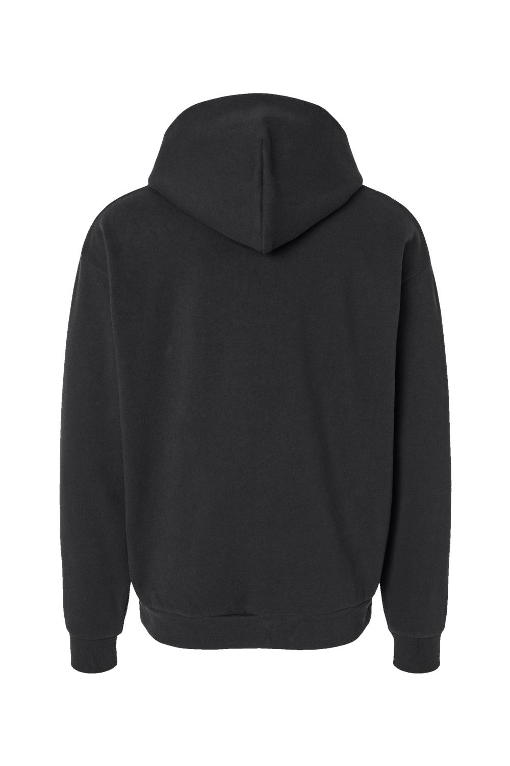 Independent Trading Co. IND420XD Mens Mainstreet Hooded Sweatshirt Hoodie Black Flat Back