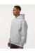 Independent Trading Co. IND420XD Mens Mainstreet Hooded Sweatshirt Hoodie Heather Grey Model Side