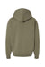 Independent Trading Co. IND420XD Mens Mainstreet Hooded Sweatshirt Hoodie Olive Green Flat Back