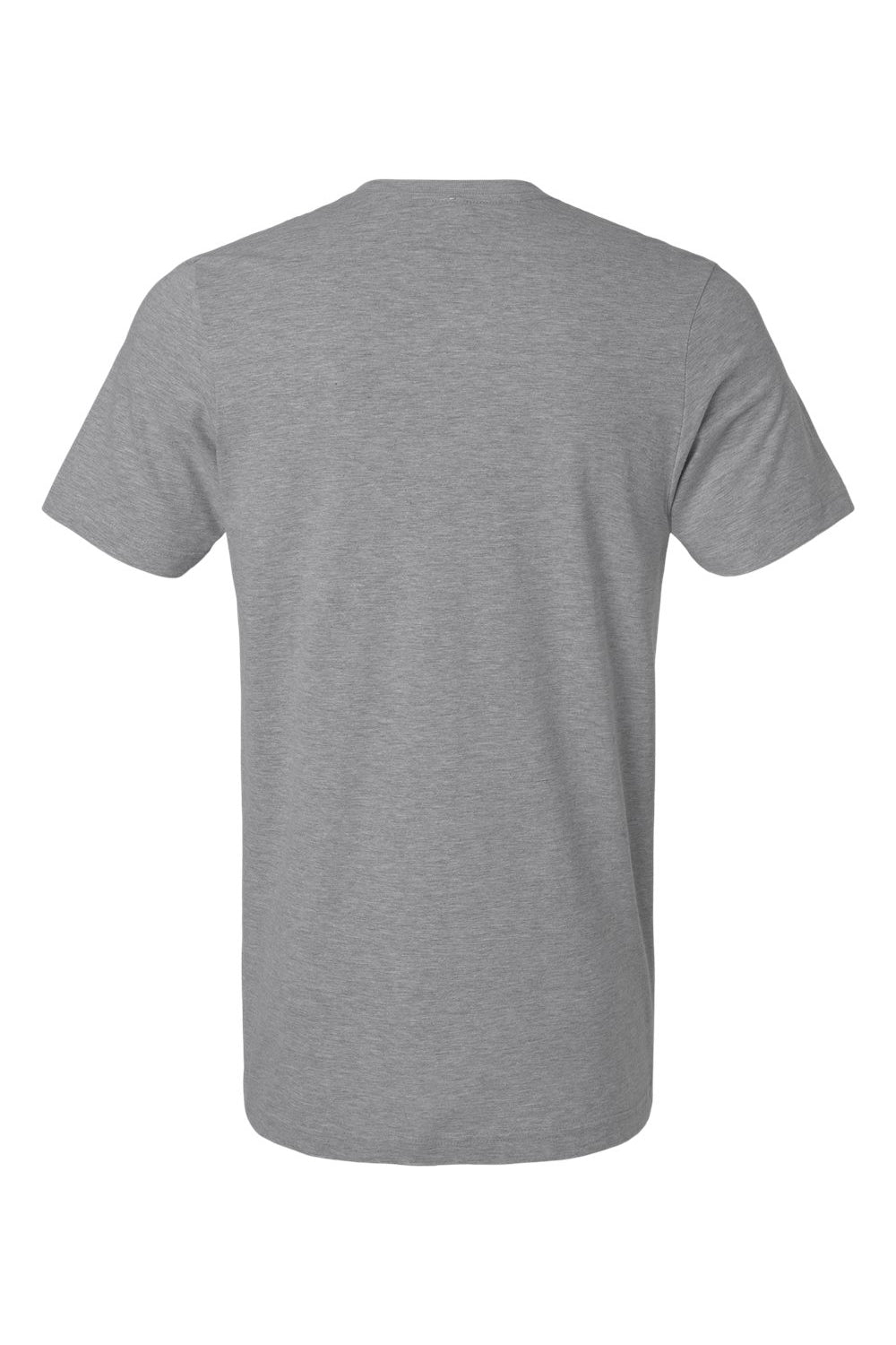 Tultex 602CVC Mens CVC Short Sleeve Crewneck T-Shirt Heather Grey Flat Back