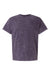 Dyenomite 200MW Mens Mineral Wash Short Sleeve Crewneck T-Shirt Aubergine Flat Front