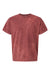 Dyenomite 200MW Mens Mineral Wash Short Sleeve Crewneck T-Shirt Crimson Red Flat Front