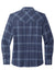 Port Authority LW672 Womens Ombre Plaid Long Sleeve Button Down Shirt w/ Double Pockets True Navy Blue Flat Back