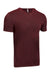 Threadfast Apparel 115A Mens Cross Dye Short Sleeve Crewneck T-Shirt Black Cherry Red Flat Front