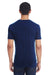 Threadfast Apparel 115A Mens Cross Dye Short Sleeve Crewneck T-Shirt Electric Blue Model Back