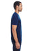 Threadfast Apparel 115A Mens Cross Dye Short Sleeve Crewneck T-Shirt Electric Blue Model Side