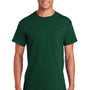 Gildan Mens Ultra Short Sleeve Crewneck T-Shirt w/ Pocket - Forest Green - Closeout