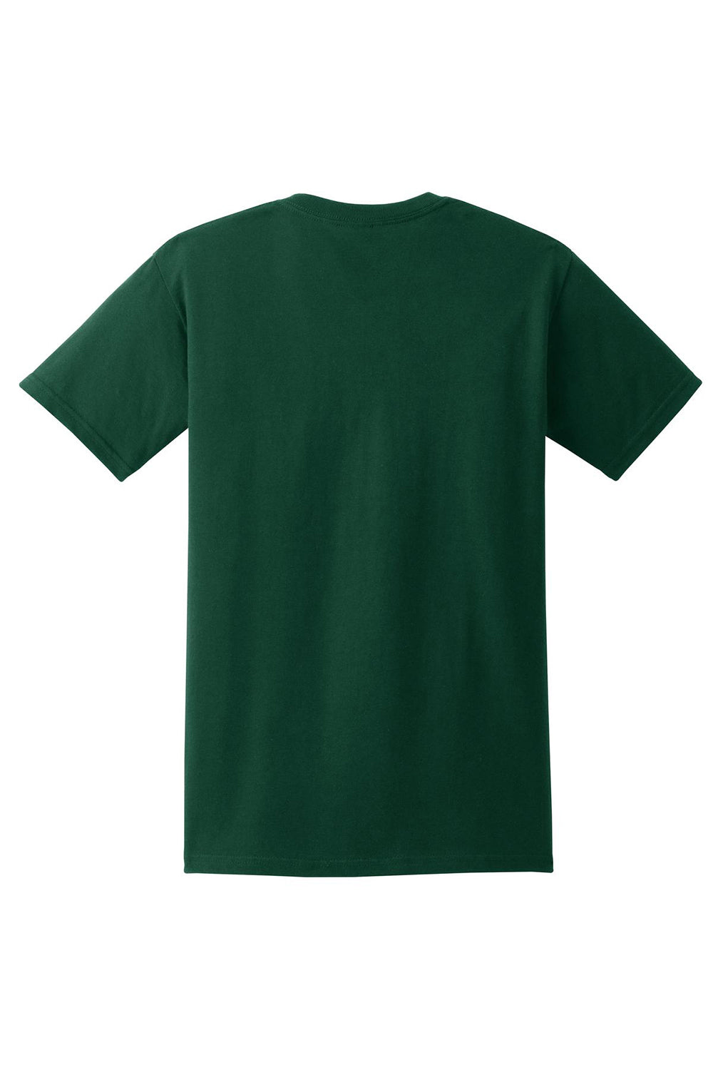 Gildan 2300/G230 Mens Ultra Short Sleeve Crewneck T-Shirt w/ Pocket Forest Green Flat Back