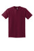 Gildan 2300/G230 Mens Ultra Short Sleeve Crewneck T-Shirt w/ Pocket Maroon Flat Front