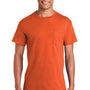 Gildan Mens Ultra Short Sleeve Crewneck T-Shirt w/ Pocket - Orange - Closeout