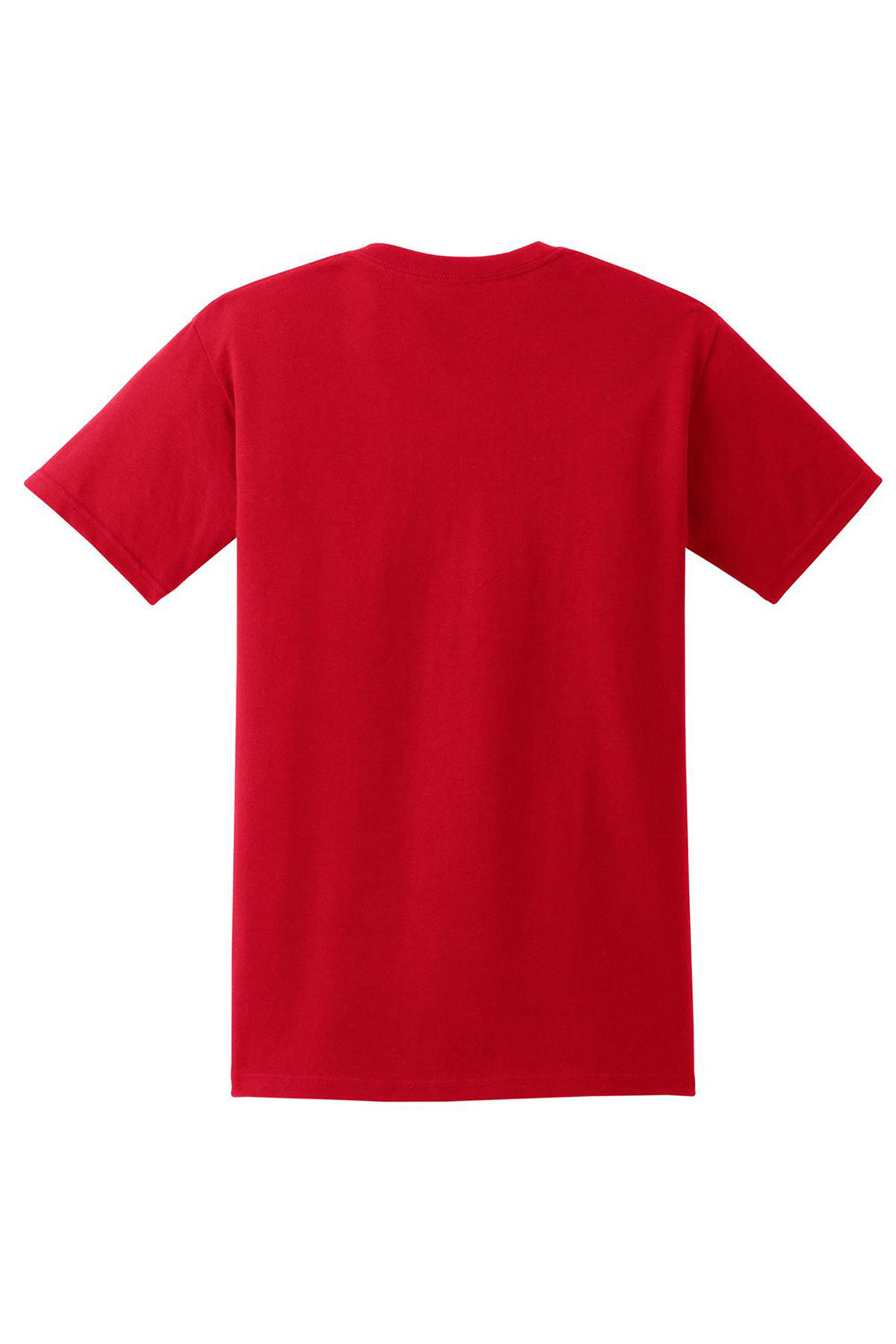 Gildan 2300/G230 Mens Ultra Short Sleeve Crewneck T-Shirt w/ Pocket Red Flat Back