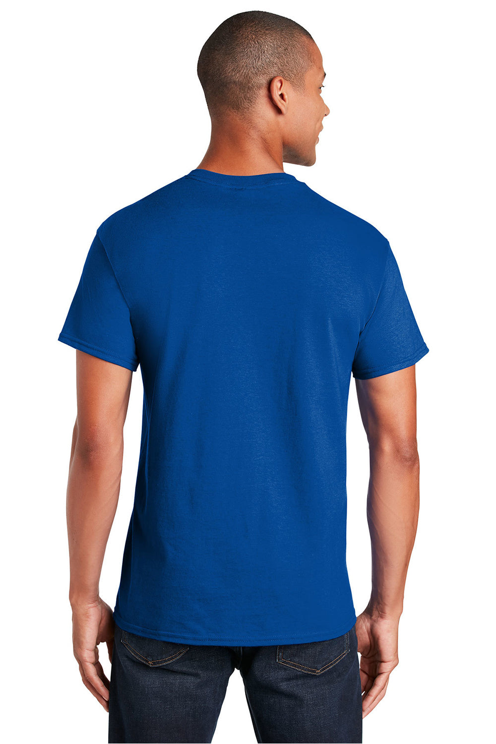 Gildan 2300/G230 Mens Ultra Short Sleeve Crewneck T-Shirt w/ Pocket Royal Blue Model Back